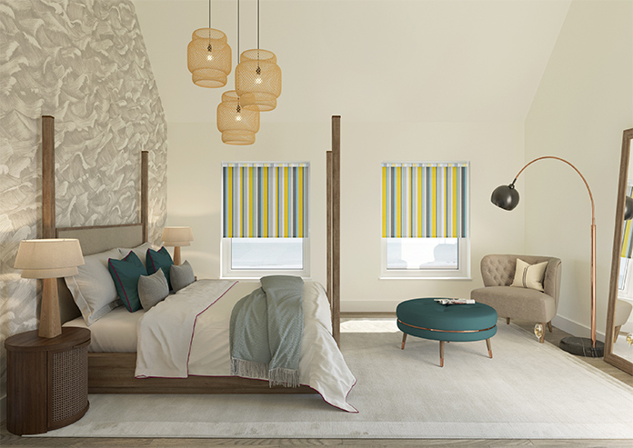Riviera Stripe, Chartreuse - Twist&Fit Roller Blind - Image 8